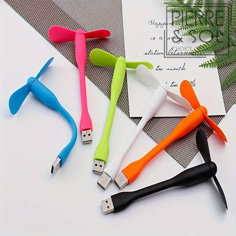 Flexible & Bendable Mini USB Fan – Portable for PC, Power Bank & Desk