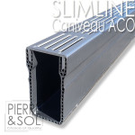 Kits complet caniveau étroit 6 cm grille aluminium - SLIMLINE - ACO