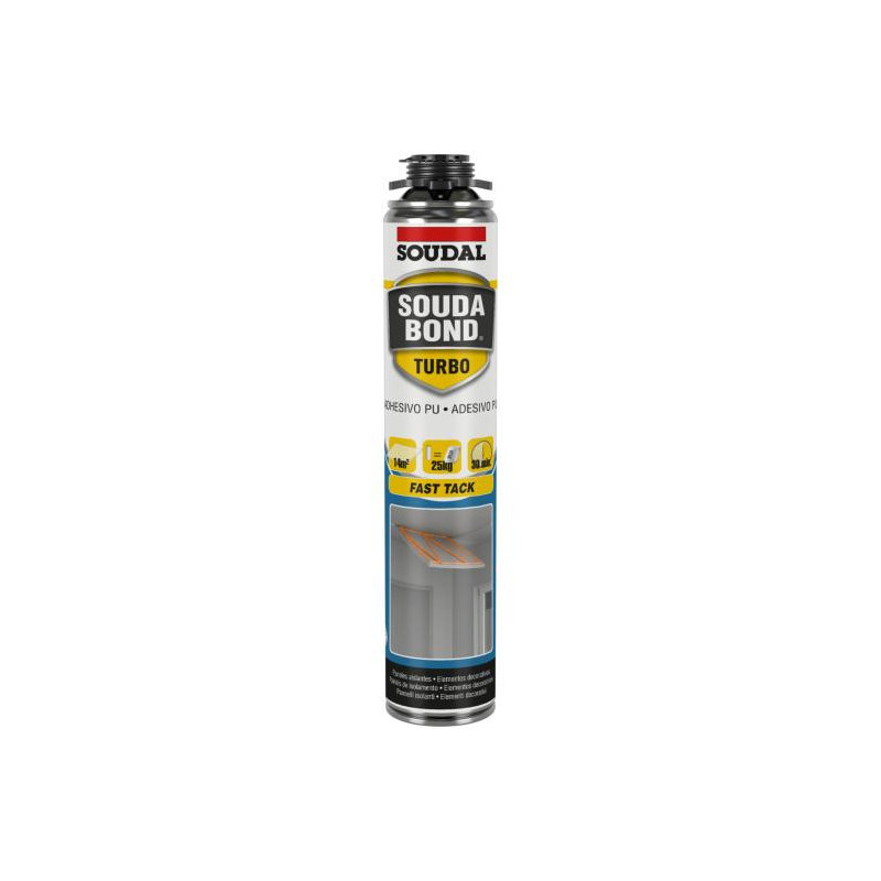 Pistola Soudabond Turbo - Espuma adhesiva de PU de fraguado ultrarrápido - Soudal Pistola Soudabond Turbo - Espuma adhesiva de PU de fraguado ultrarrápido - Soudal