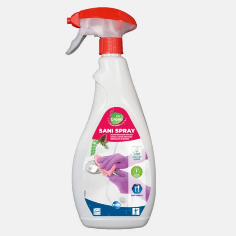 PolGreen Sani Spray — экологичное, ароматизированное средство для удаления накипи — Pollet PolGreen Sani Spray — экологичное, ароматизированное средство для удаления накипи — Pollet
