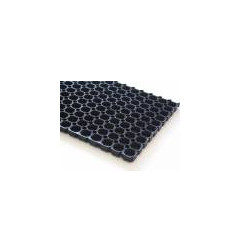Doormat RIMA VR of entrance in black rubber, surface and honeycomb from ROSCO