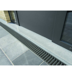 Caniveau avec grille en acier teinté - Euroline 100 Harmony - ACO