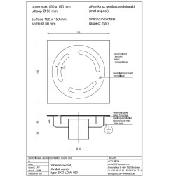 Low-height stainless steel floor drain - Eko Low - ACO