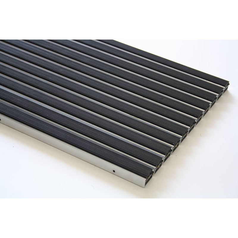 Deurmat aluminium profiel bedekt met rubber zwart profiel - Vario RO - Rosco