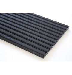 Deurmat gelakt aluminium profiel bedekt met zwart rubber profiel - Vario RGO - Rosco