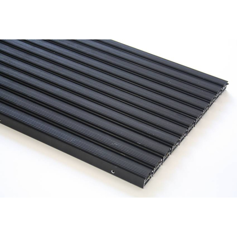 Capacete perfil de alumínio lacado coberto com perfil de borracha preta - Vario RGO - Rosco