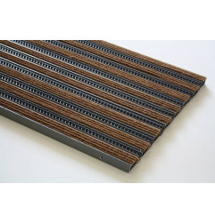 Doormat in lacquered aluminium profile covered with coloured polypropylene and nylon fibres - Vario NBGO - Rosco