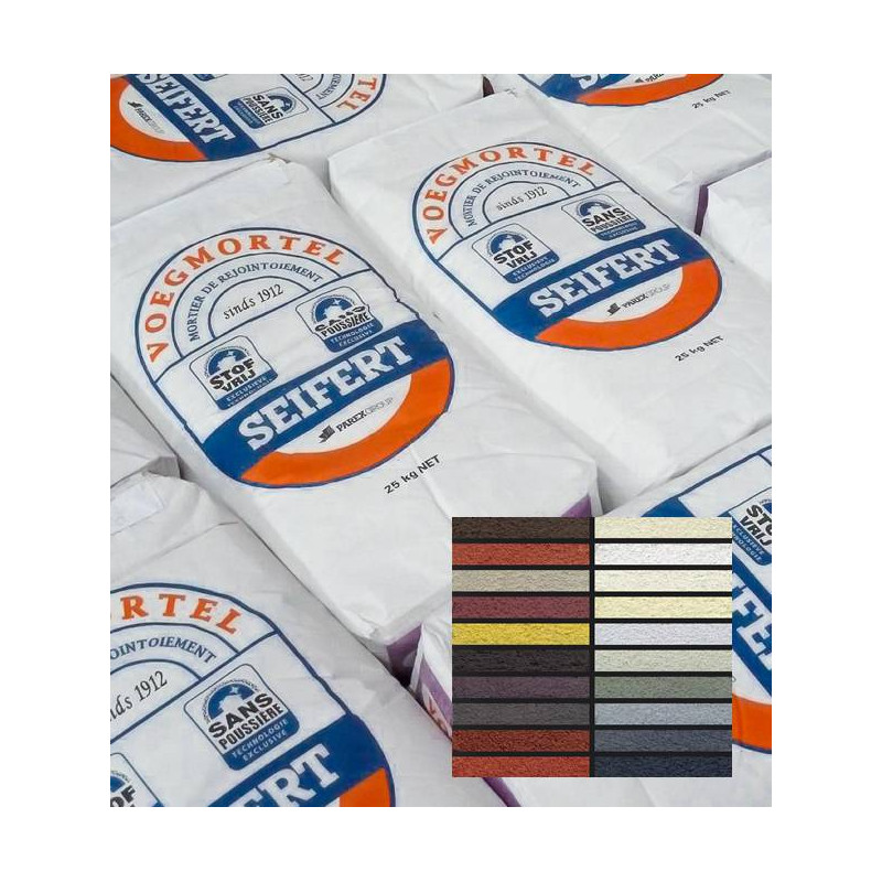 Colored and waterproof grouting mortar - Seifert