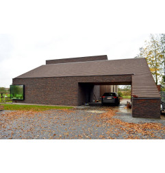 Baksteen linea zwart-rood