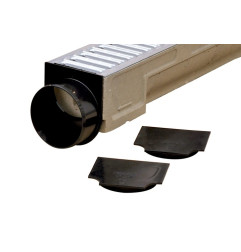 Kit Pièce d'about + Écoulement caniveau standard - ACO