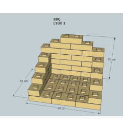 Stonegrill in refractory bricks