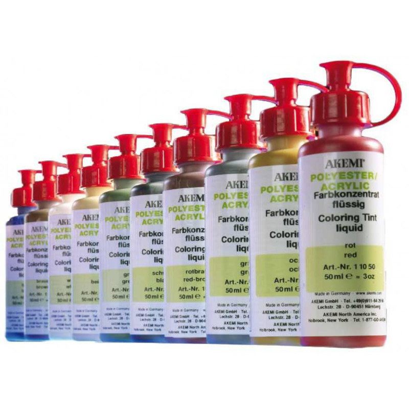 Liquid coloring concentrates - Polyester - Akemi Liquid coloring concentrates - Polyester - Akemi