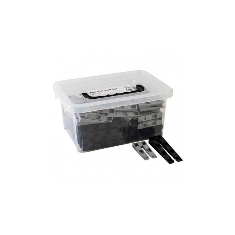 Cales crantées rainurées - Pro Box de 100 pièces Cales crantées rainurées - Pro Box de 100 pièces