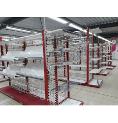 Grelha de fundo de gôndola H 140 L 135-1 face-oportunidade-pedra e solo