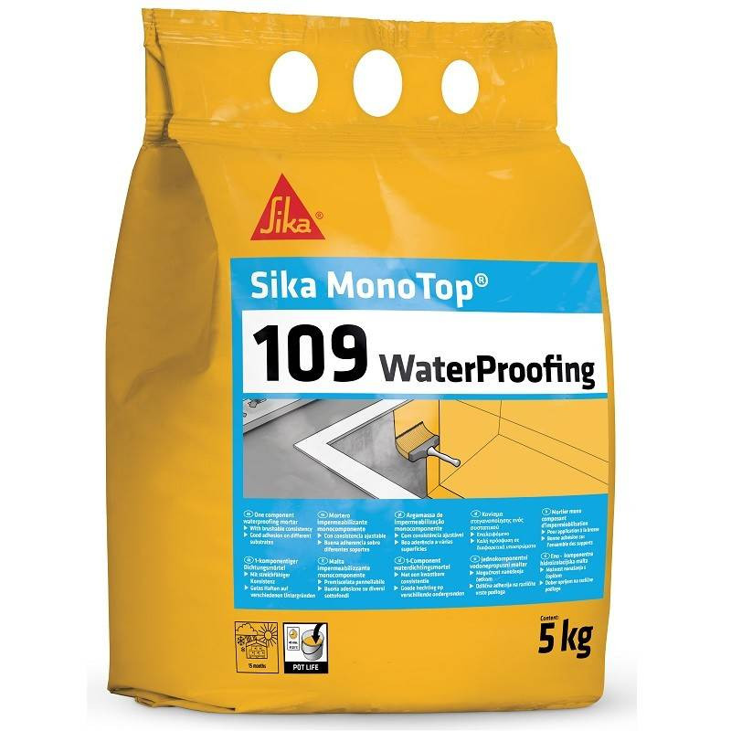 Sika MonoTop - 109 Waterproofing - waterproofing mortar - Sika