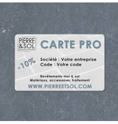 La carte PRO de Pierre & Sol