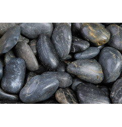 Rondo de guijarros negro - grava - Bauma de piedra