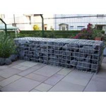 Gabiões vazios e cheios