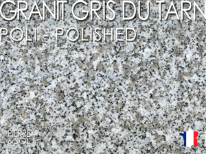 Granit gris moyen du Tarn France poli