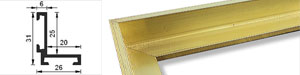 Brass frame for doormat height 31 mm