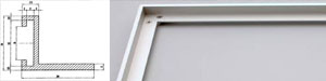 detail of custom doormat frame proma an natural aluminum