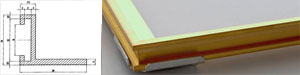 Detail of custom doormat frame proma ms Rosco brass